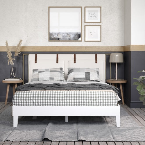 Nix - Queen Platform Bed - White