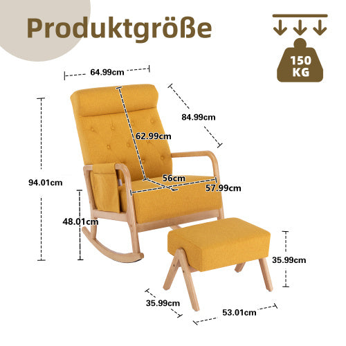 Sunny Comfort Rocking Chair with Footrest