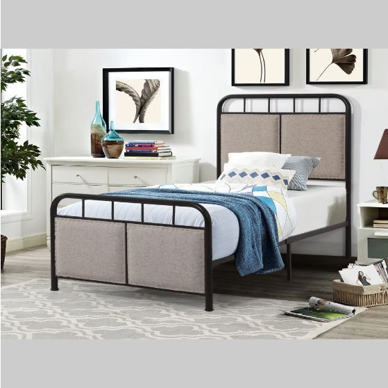 LuxeLinen Double Platform Bed