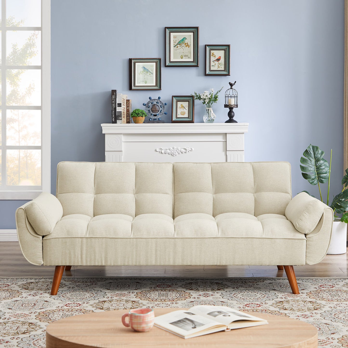 "Elegant Beige Sofa