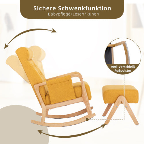 Sunny Comfort Rocking Chair with Footrest