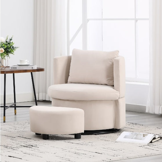 “Bucket Bliss Dining Chair with Ottoman”