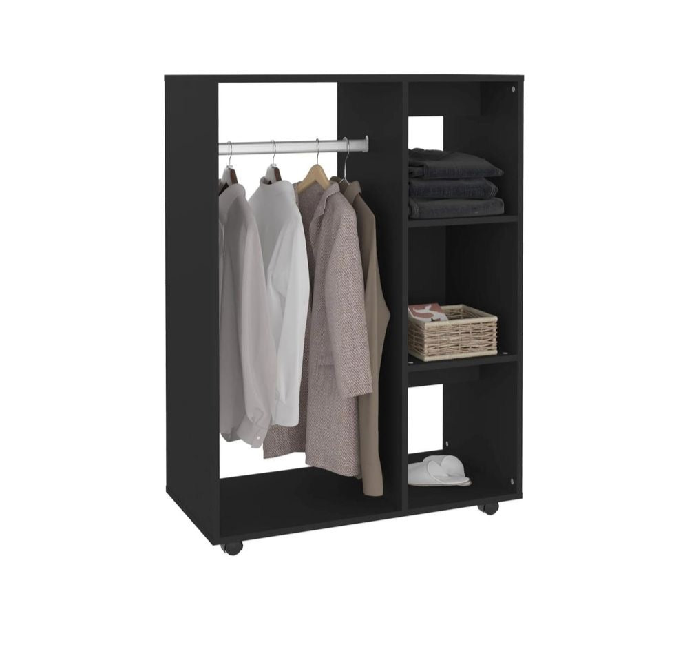 ModernCore Black Wardrobe