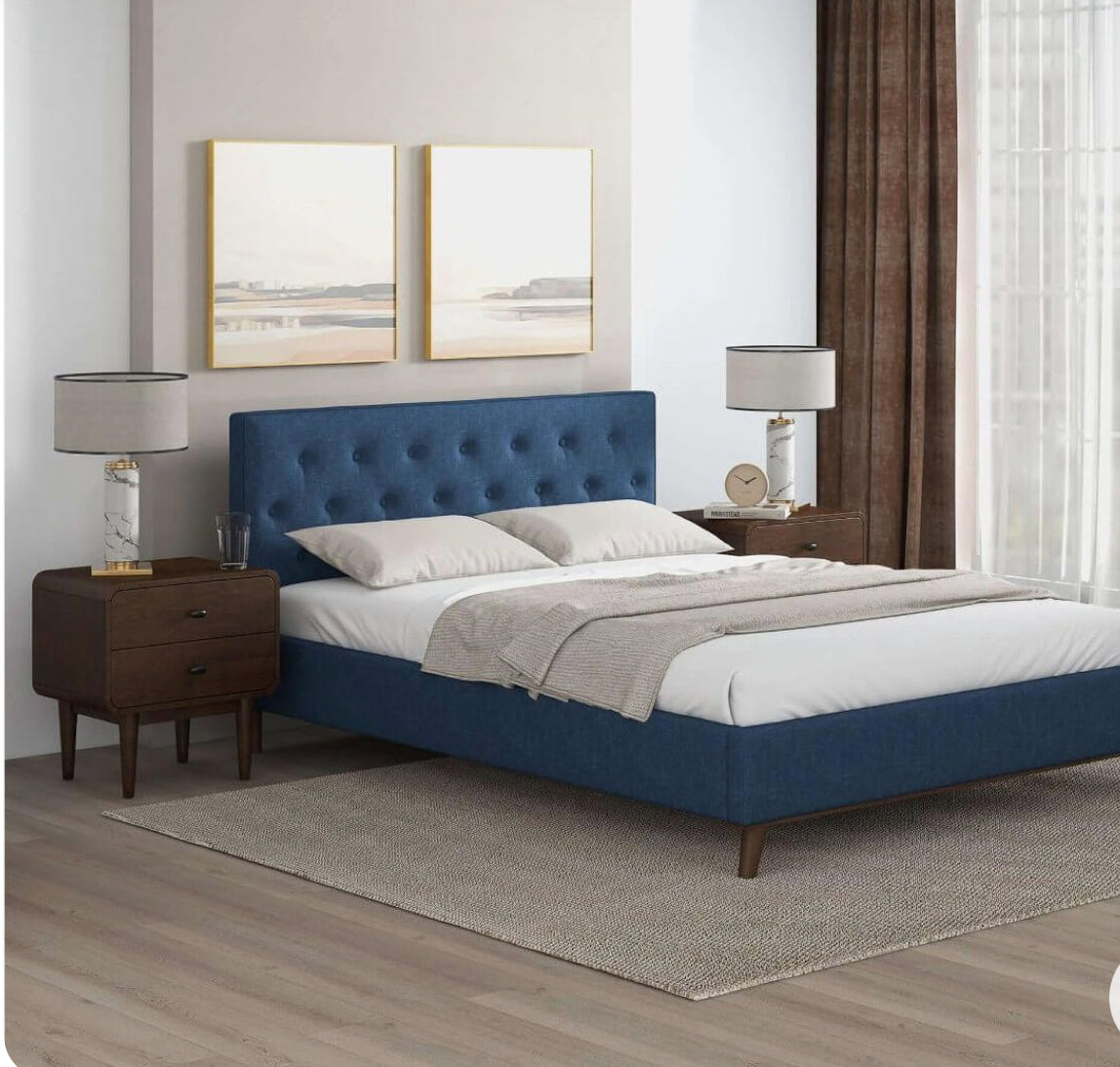 "Luma Blue Queen Bed"