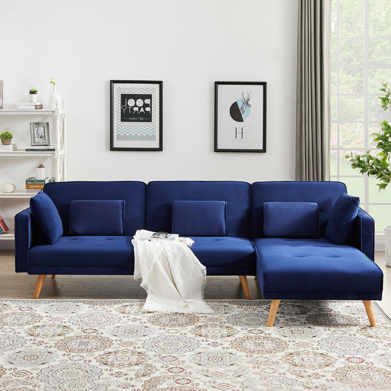 “Navy Luxe Modular Sofa”