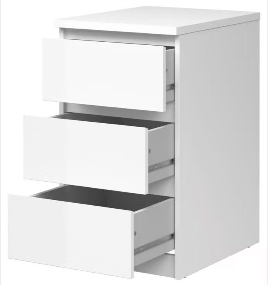 White Modern Bedside Table Cabinet