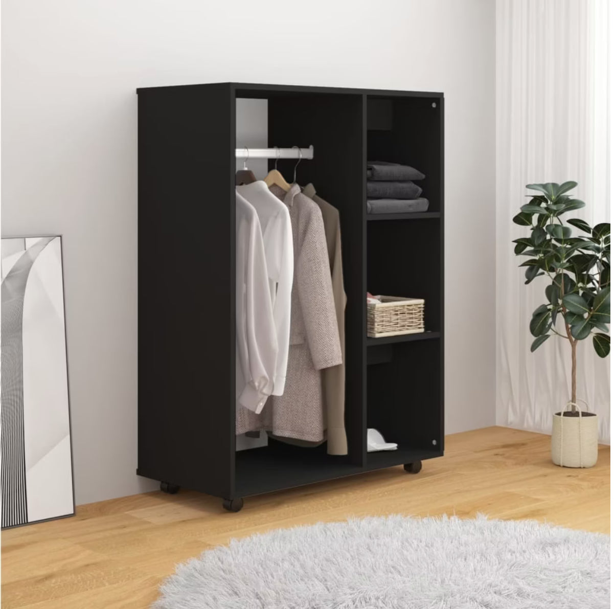 ModernCore Black Wardrobe