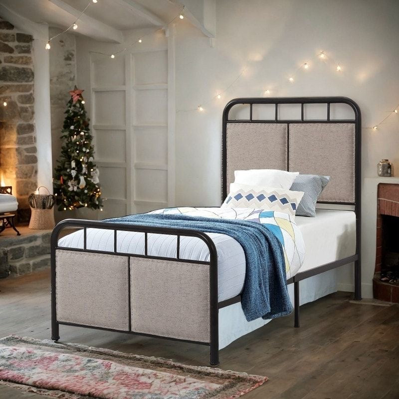 LuxeLinen Double Platform Bed