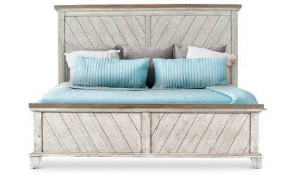 Bear Creek - Queen Bed - Whitewashed Gray