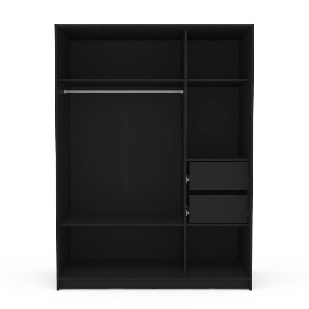 ModernCore Black Wardrobe