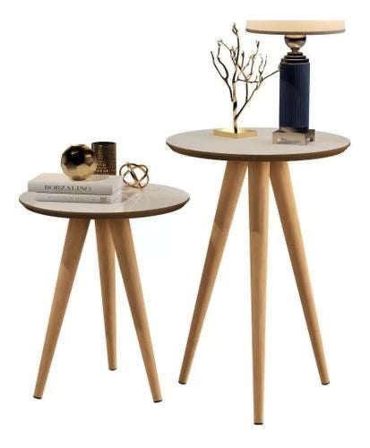 Modern Gold Nesting Coffee Tables – 2-Piece Set