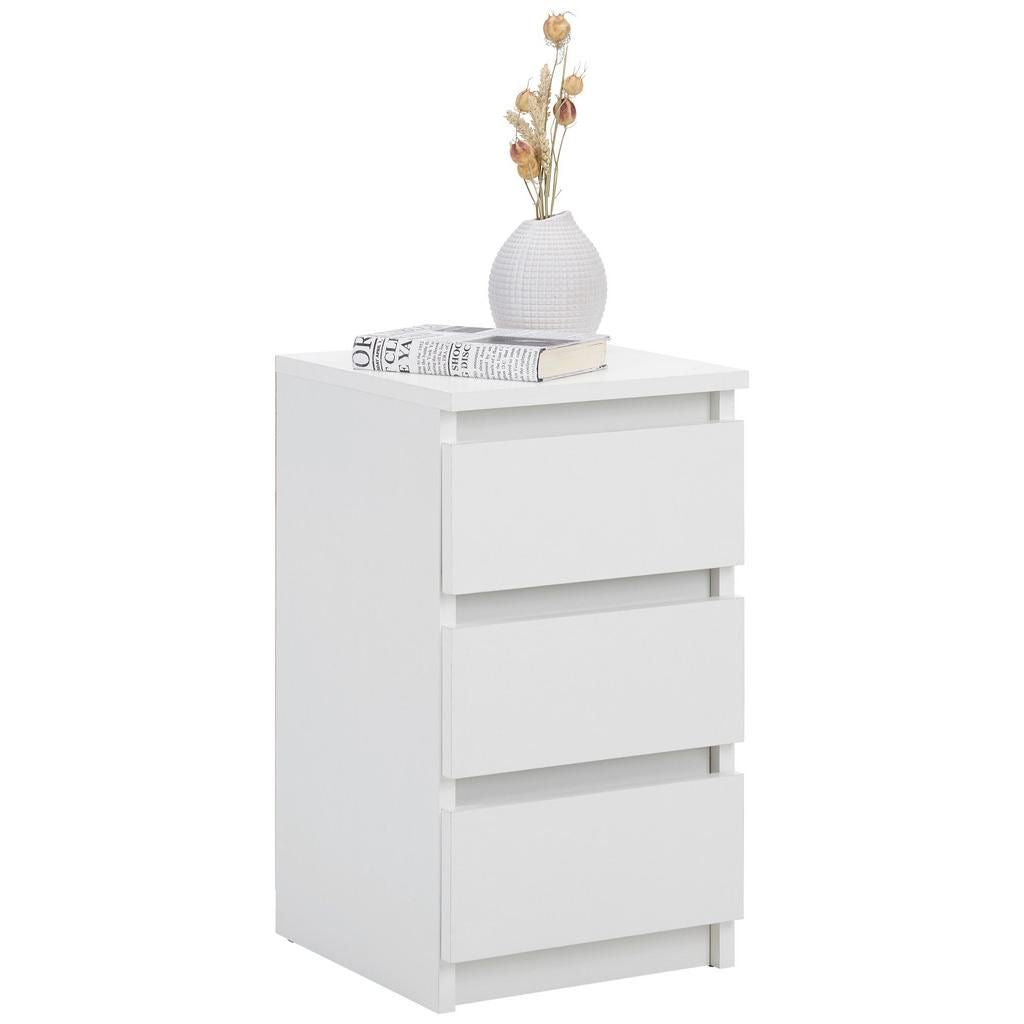 White Modern Bedside Table Cabinet