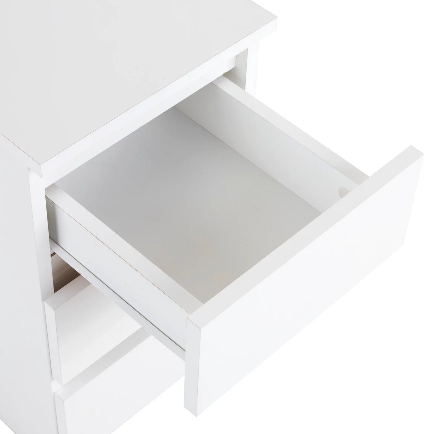 White Modern Bedside Table Cabinet