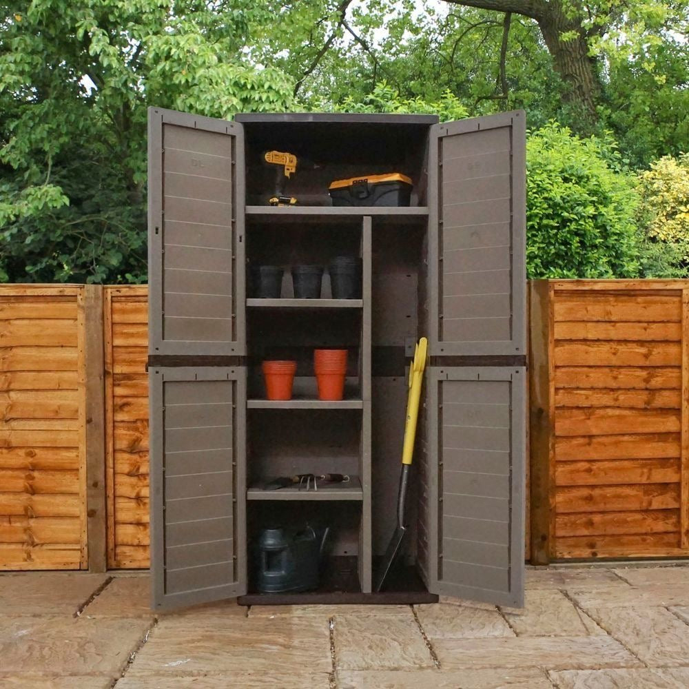 WoodHaven Outdoor Cabinet with Metal Top