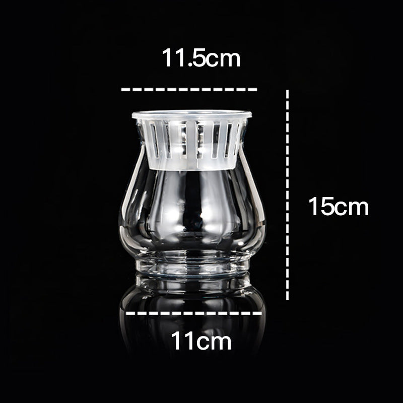 Transparent Plastic Hydroponic Vase Container