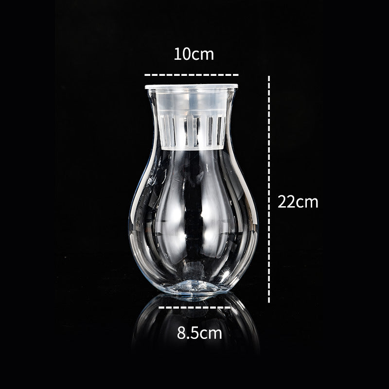 Transparent Plastic Hydroponic Vase Container