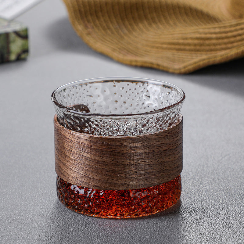 Hammer Pattern Transparent Tea Cup