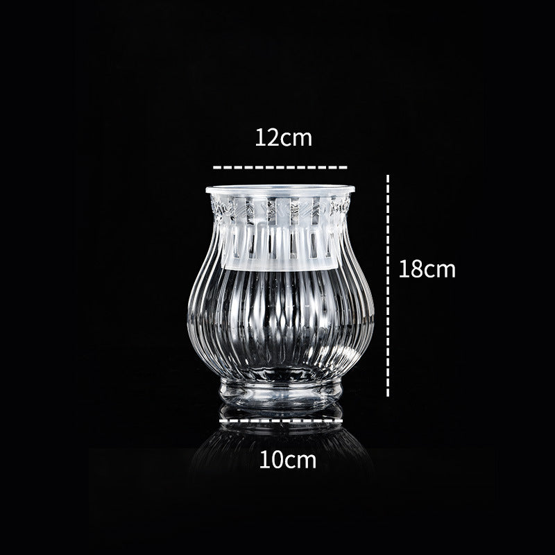 Transparent Plastic Hydroponic Vase Container