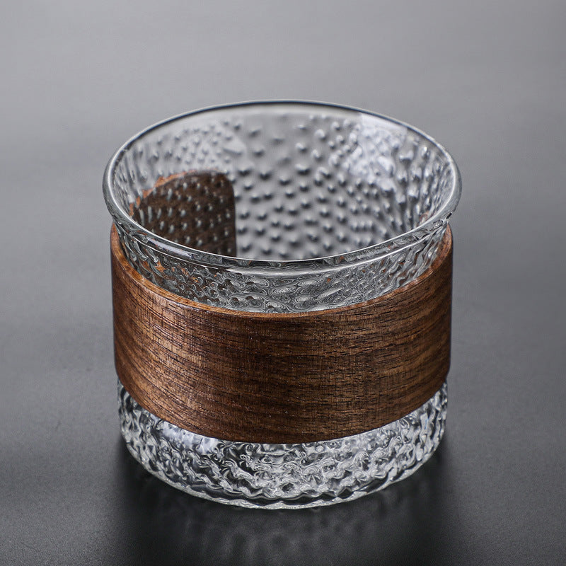 Hammer Pattern Transparent Tea Cup