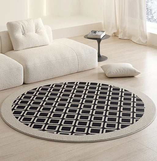 PlushAura: Luxury Round Carpet