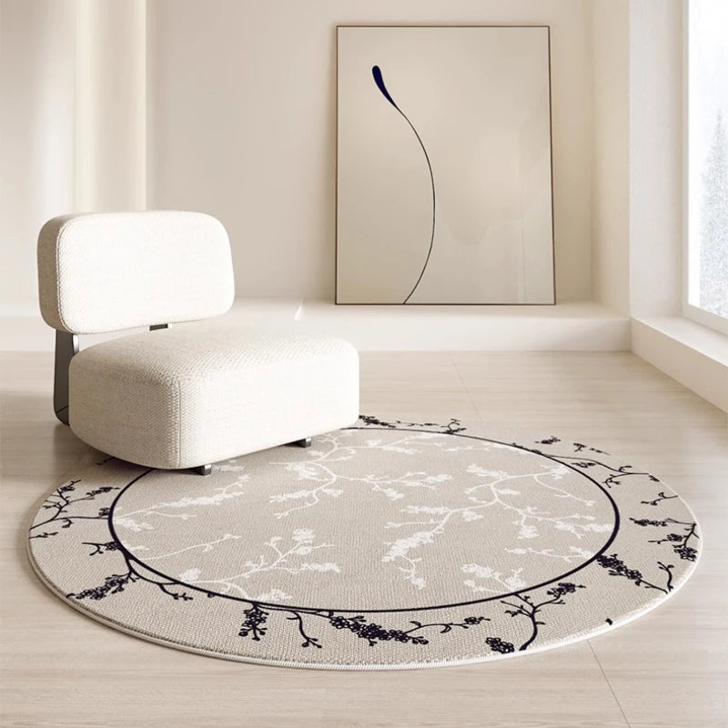 PlushAura: Luxury Round Carpet