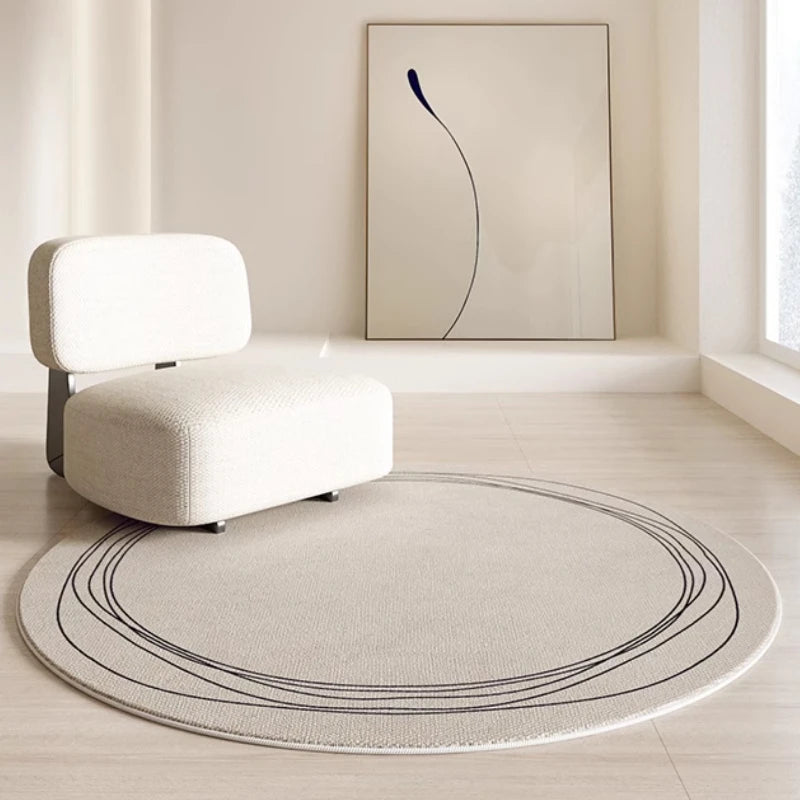 PlushAura: Luxury Round Carpet