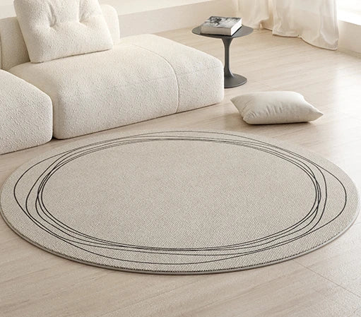 PlushAura: Luxury Round Carpet