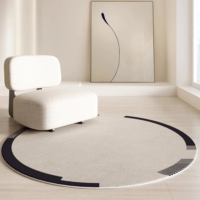 PlushAura: Luxury Round Carpet