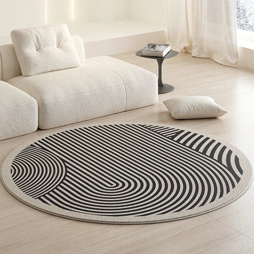 PlushAura: Luxury Round Carpet