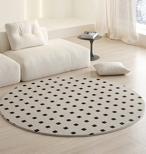 PlushAura: Luxury Round Carpet