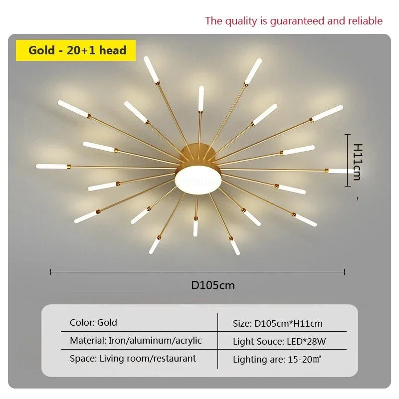 Sunburst Luxe Ceiling Light