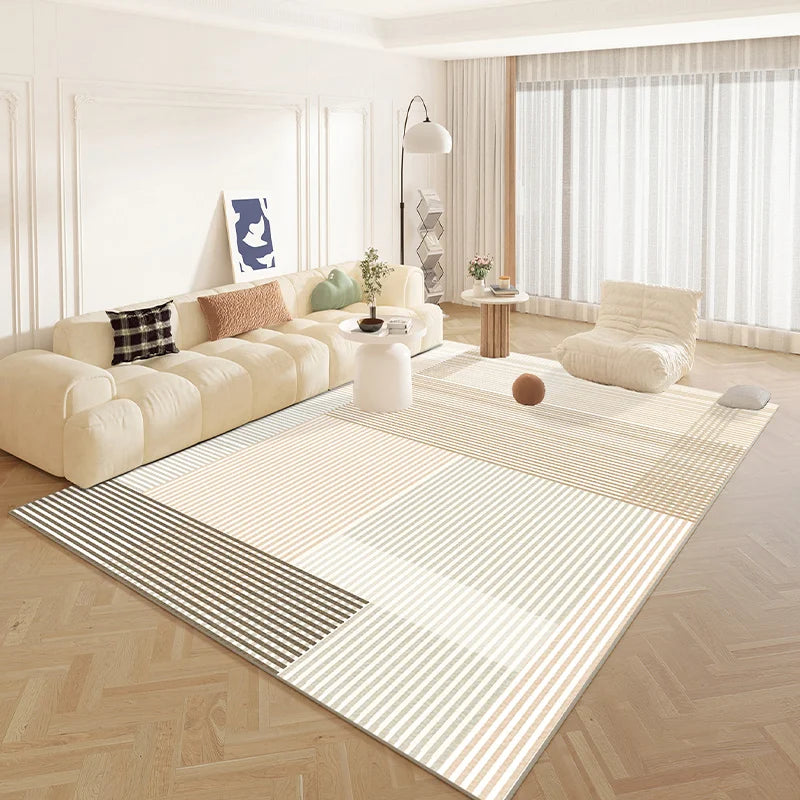 "ZenStripe Japanese Style Fluffy Rug