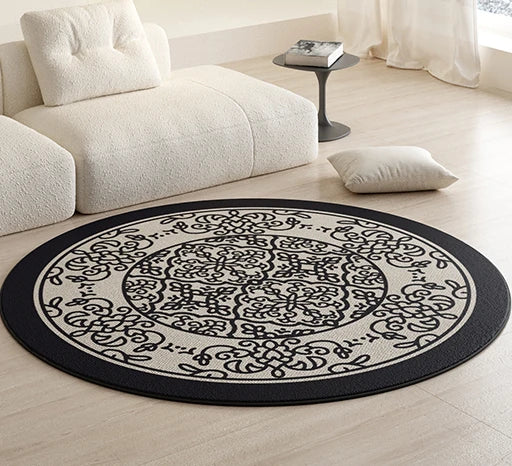 PlushAura: Luxury Round Carpet