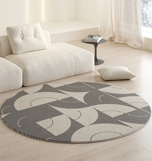 PlushAura: Luxury Round Carpet