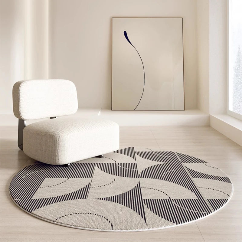 PlushAura: Luxury Round Carpet