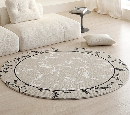 PlushAura: Luxury Round Carpet