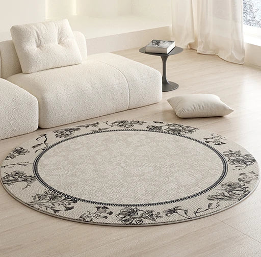 PlushAura: Luxury Round Carpet