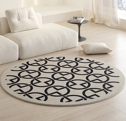 PlushAura: Luxury Round Carpet