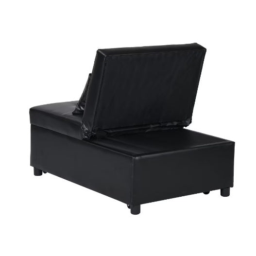 “FlexiFold Black Ottoman Bed”