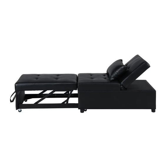 “FlexiFold Black Ottoman Bed”