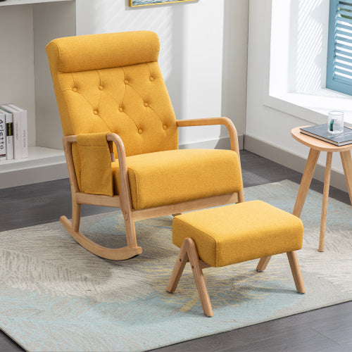 Sunny Comfort Rocking Chair with Footrest