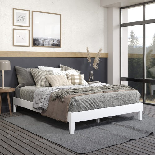 Nix - Queen Platform Bed - White