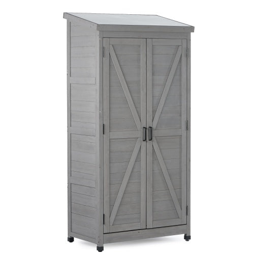 WoodHaven Outdoor Cabinet with Metal Top